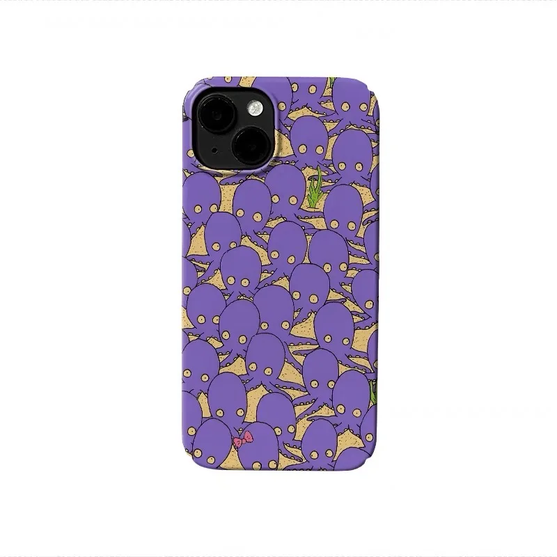 

Purple Full Screen Octopus Cartoon Case for IPHONE 16PRO MAX 15 14 13 12 11 PRO MAX 16 PLUS Case Acrylic Hard Mobile Phone Cases
