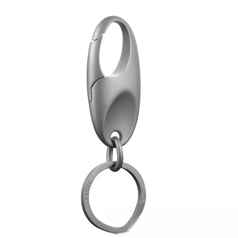 Titanium alloy car keychain men's pendant keychain waist hanging ring, personalized creativity and simplicity