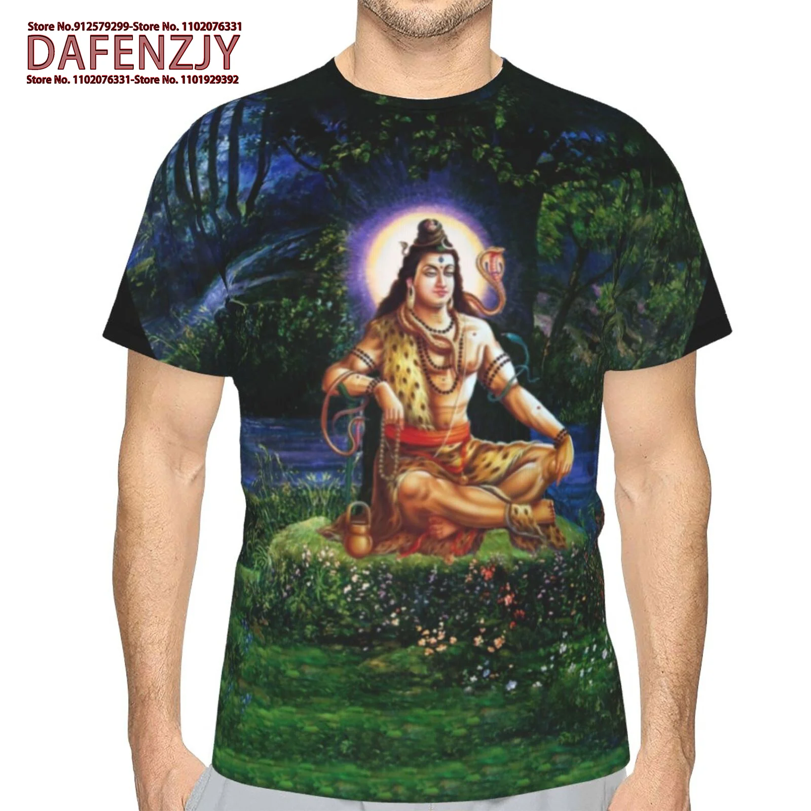 Summer Fashion India Shiva T Shirt Men Women Trend Casual 3d Printed Indian Deities Tees O-neck Short Sleeve Tops