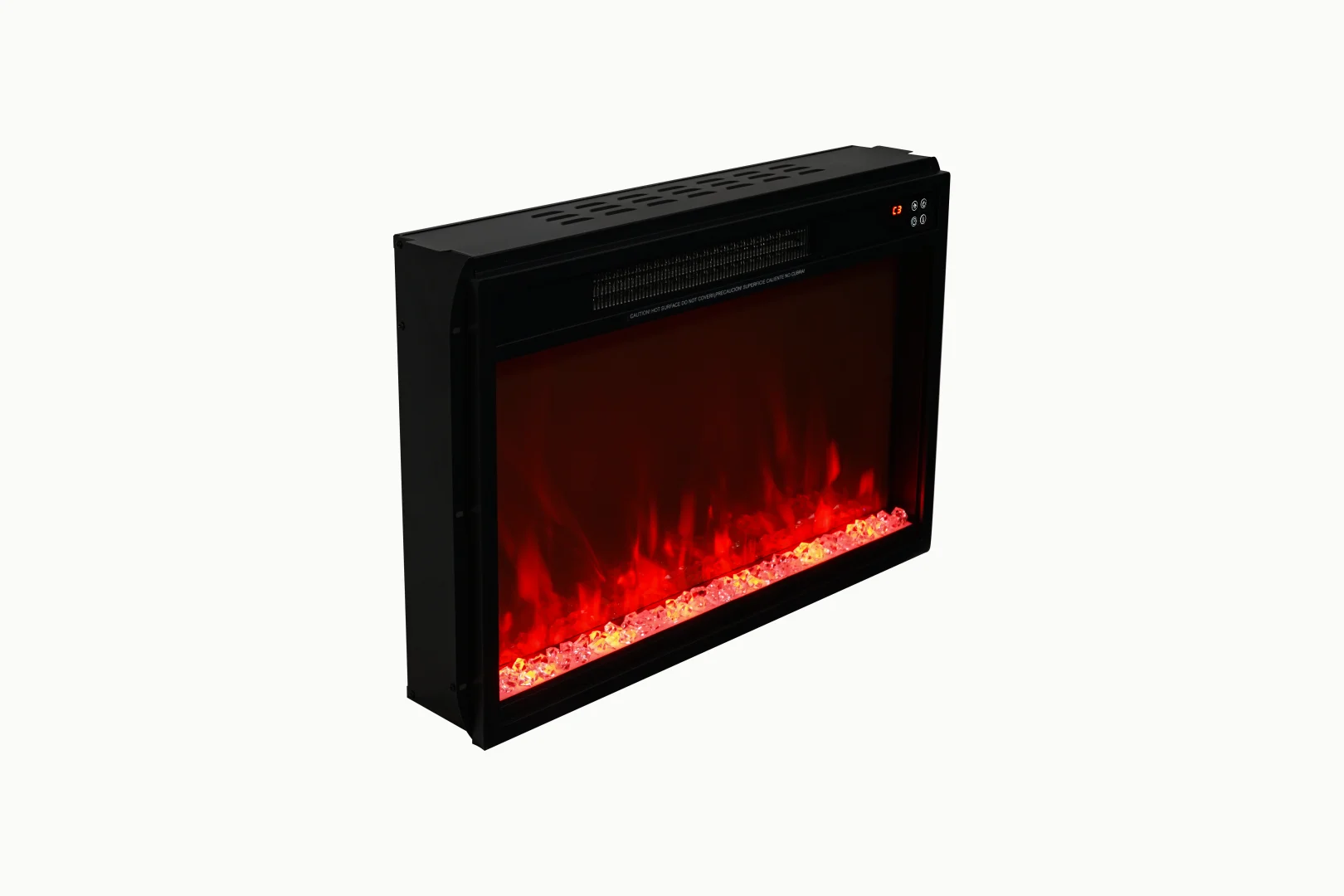 ETL CE Certified Factory Customized 26-Inch Metal Electric Fireplace Heater Built-In Wall-Mounted Multicolor Flame Energy-Saving