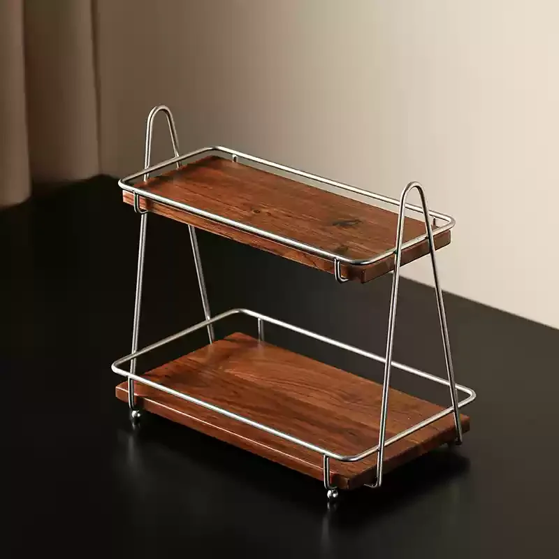 

Органайзер для макияжа из цельного дерева, влагостойкая подставка для ухода за кожей, прочная стойка для хранения духов для туалетного столика и ванной комнаты