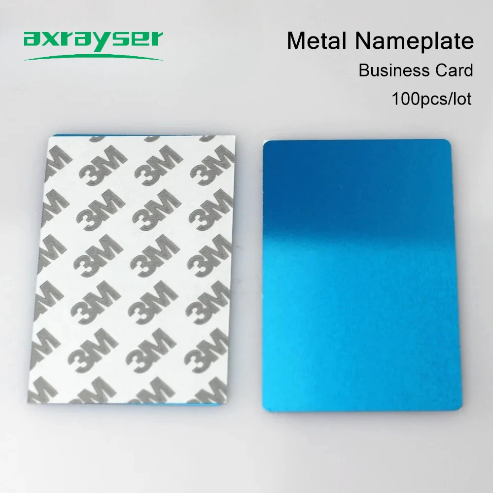 100PCS Metal Business Cards Nameplate Multicolor Aluminium Alloy Material for Laser Marking Machine CO2 Laser Marker