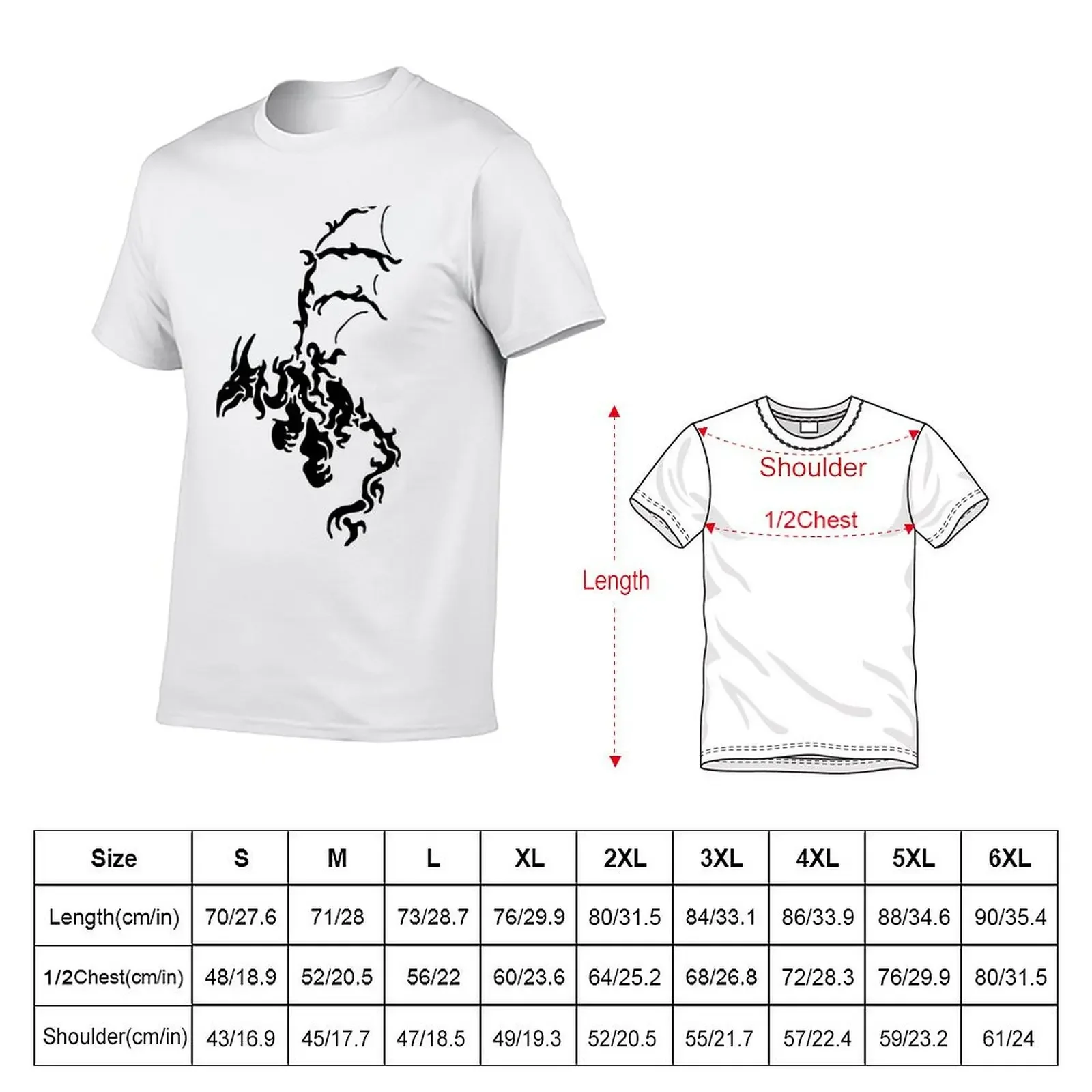 Tribal Dragon T-Shirt Man t-shirt rapper graphic tees Blouse cute tops men workout shirt