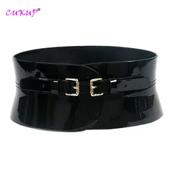Ladies Design Casual Retro Overcoat Decorative Leather Black Girdle Belts for Women Type Fashion Waistband Belt FCO222