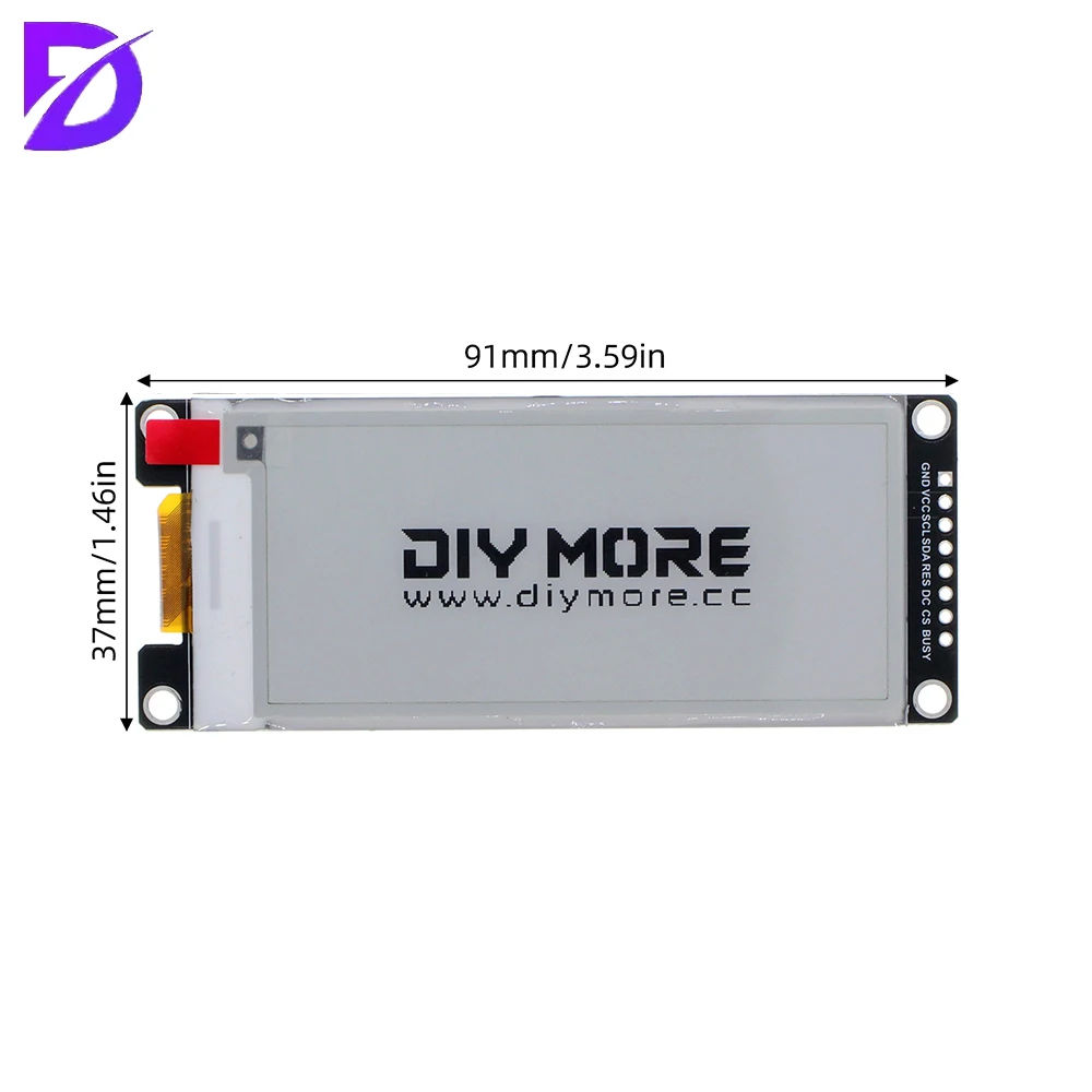 DC 2.2–3.7 V 2.9-inch LCD Module E-Paper Display 128×296 Resolution SPI Communication Interface SSD1680Z Driver Chip