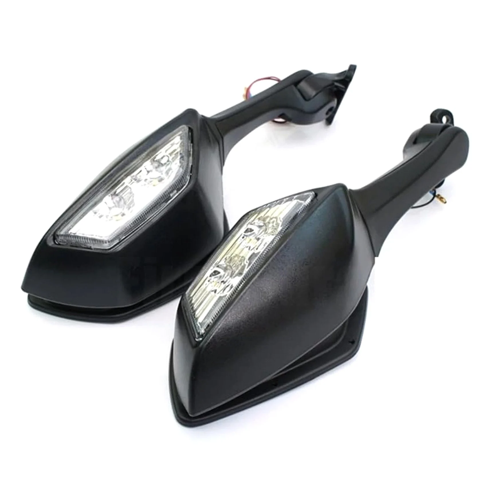 AB56-4X Rearview Rear View Side Mirrors With LED Turn Signal Light For Kawasaki Ninja ZX-10R ZX10R ZX 10R 2011 - 2014