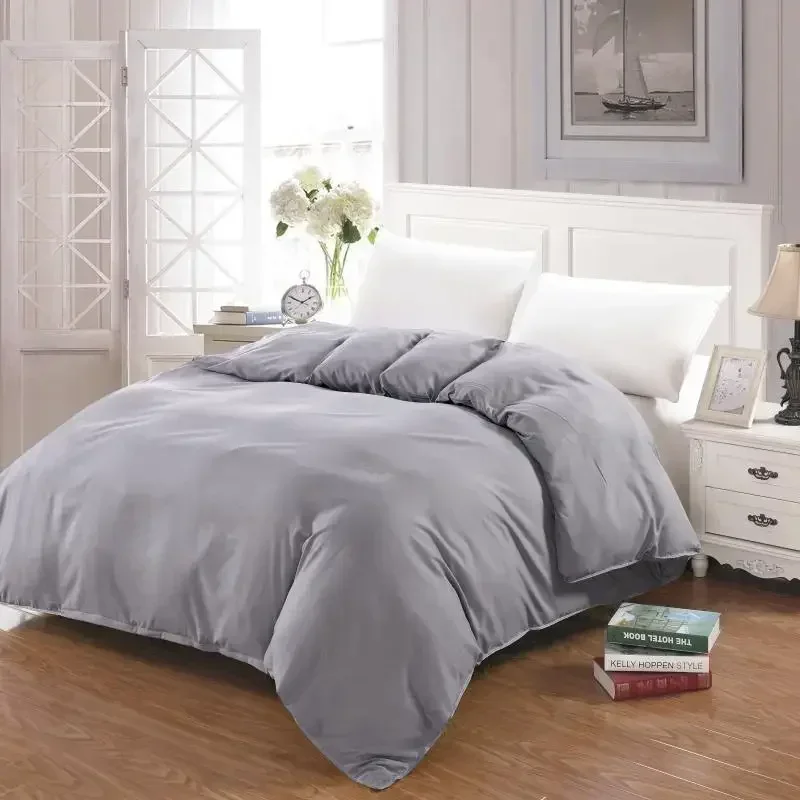 Duvet Cover White Black Gray Comforter/Quilt/Blanket case Twin Full Queen King double single Bedding 220x240 200x200 150 Hot