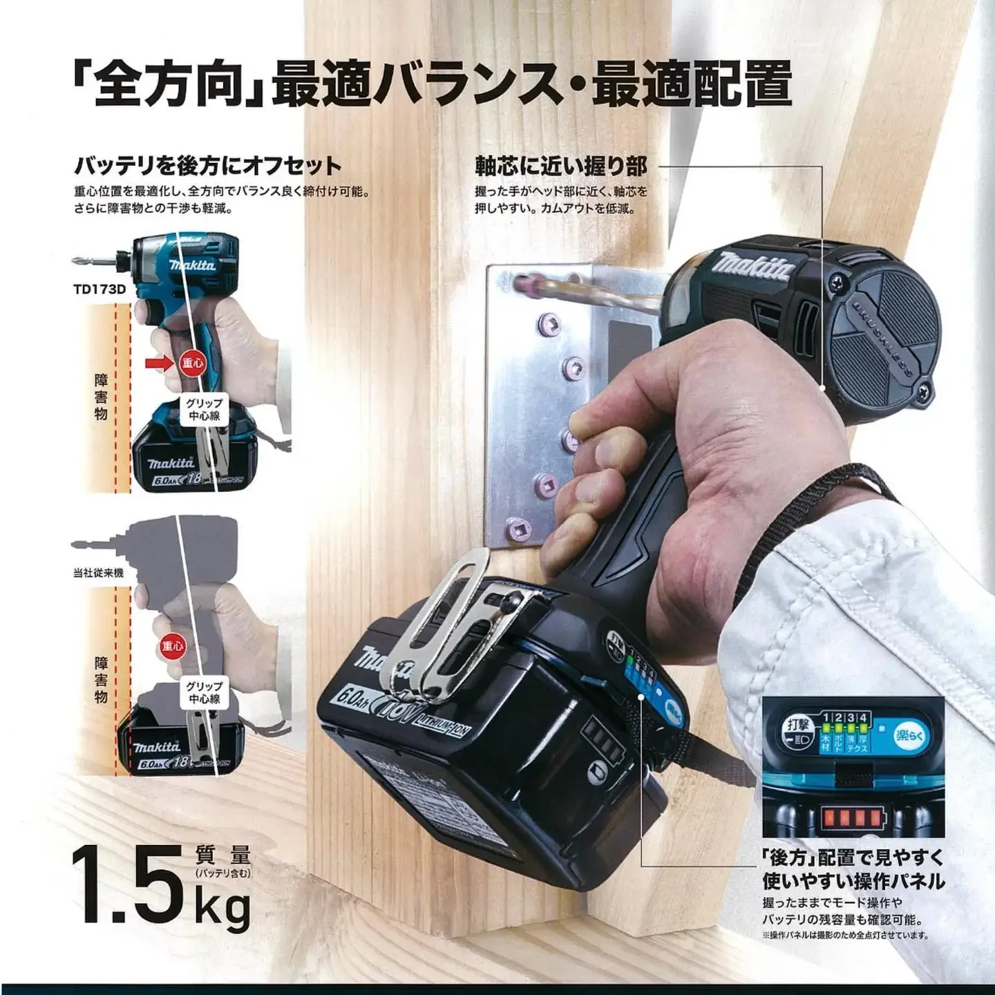 Makita DTD173 Brushless Cordless Impact Driver 18V Lithium Power Tools