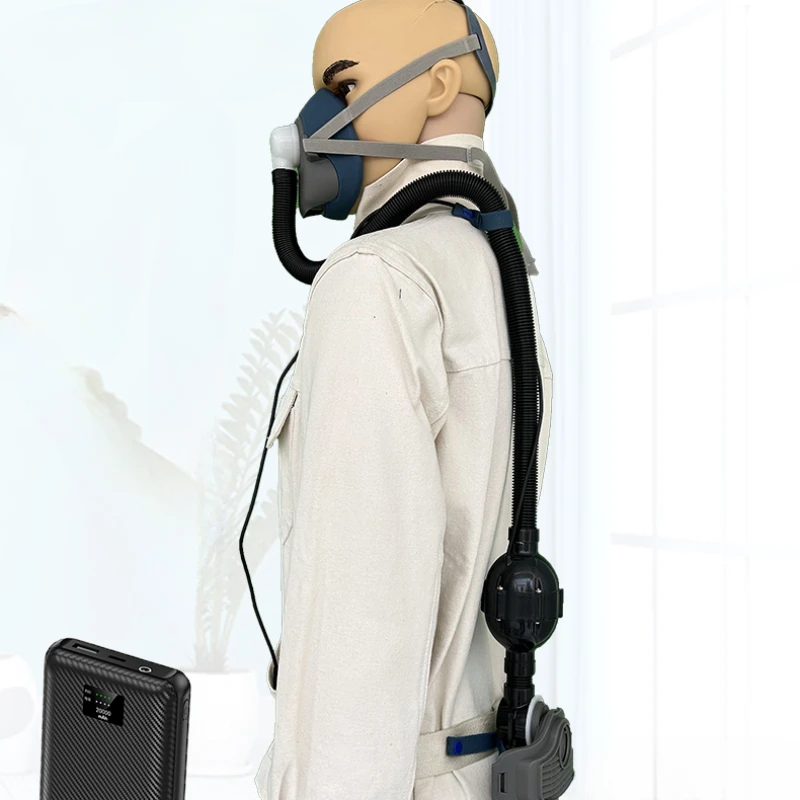 Welder's mask, electric air supply belt, pipe, dustproof decoration, coal mine active release of stuffiness