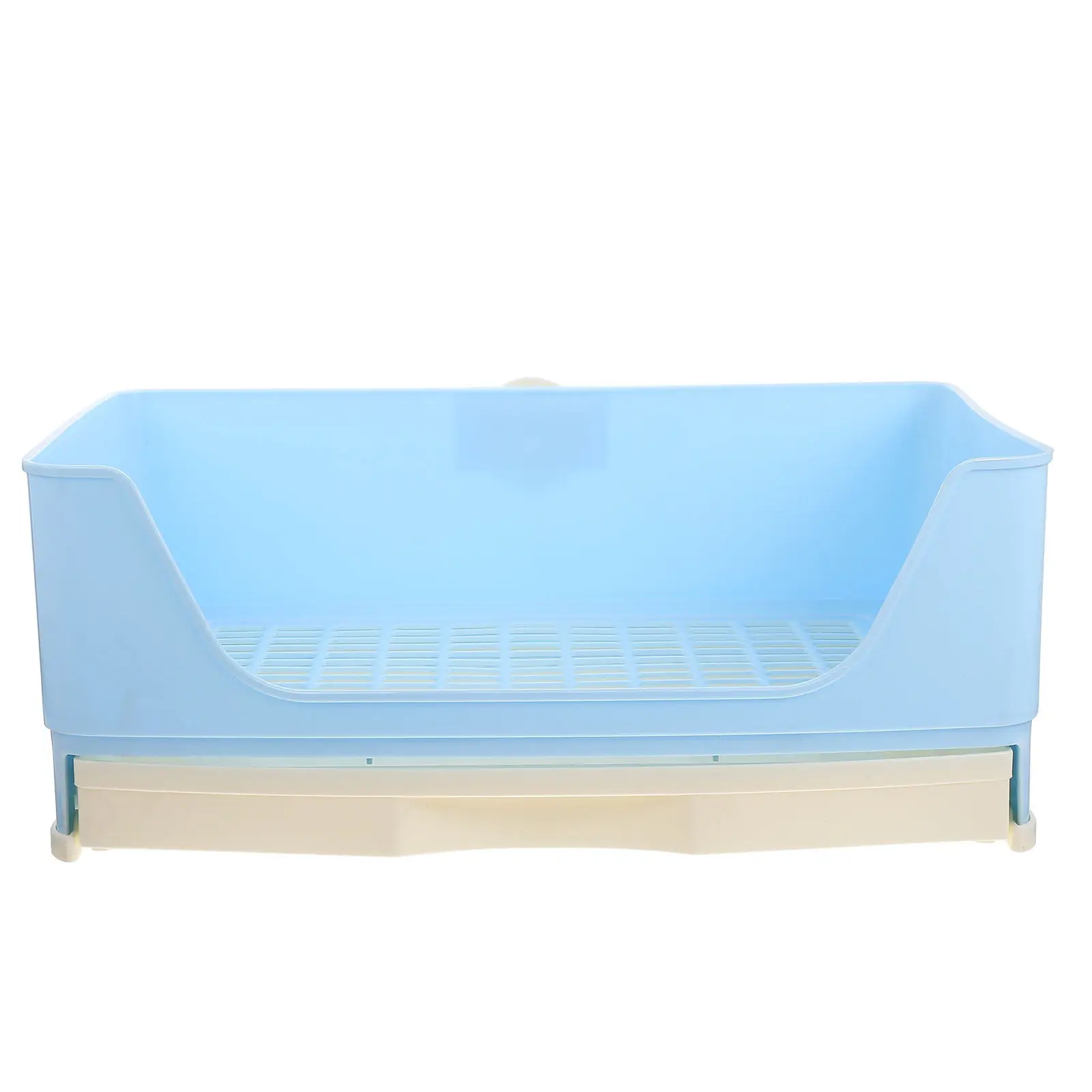 Household Rabbit Potty with Mesh Filtering Base Wear Resistant Plastic Bunny Litter Box for Living Room Patio Garden Training