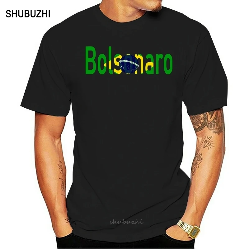 Black Shirt Unisex Bolsonaro President Brazil Presidente T-shirt Election men cotton tshirt summer brand teeshirt euro size