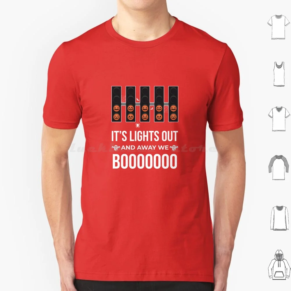 Halloween Collection-It's Lights Out And Away We Booooo ( Red Bg ) T Shirt Cotton Men Women DIY Print 2023 2023 2023 2023 2023