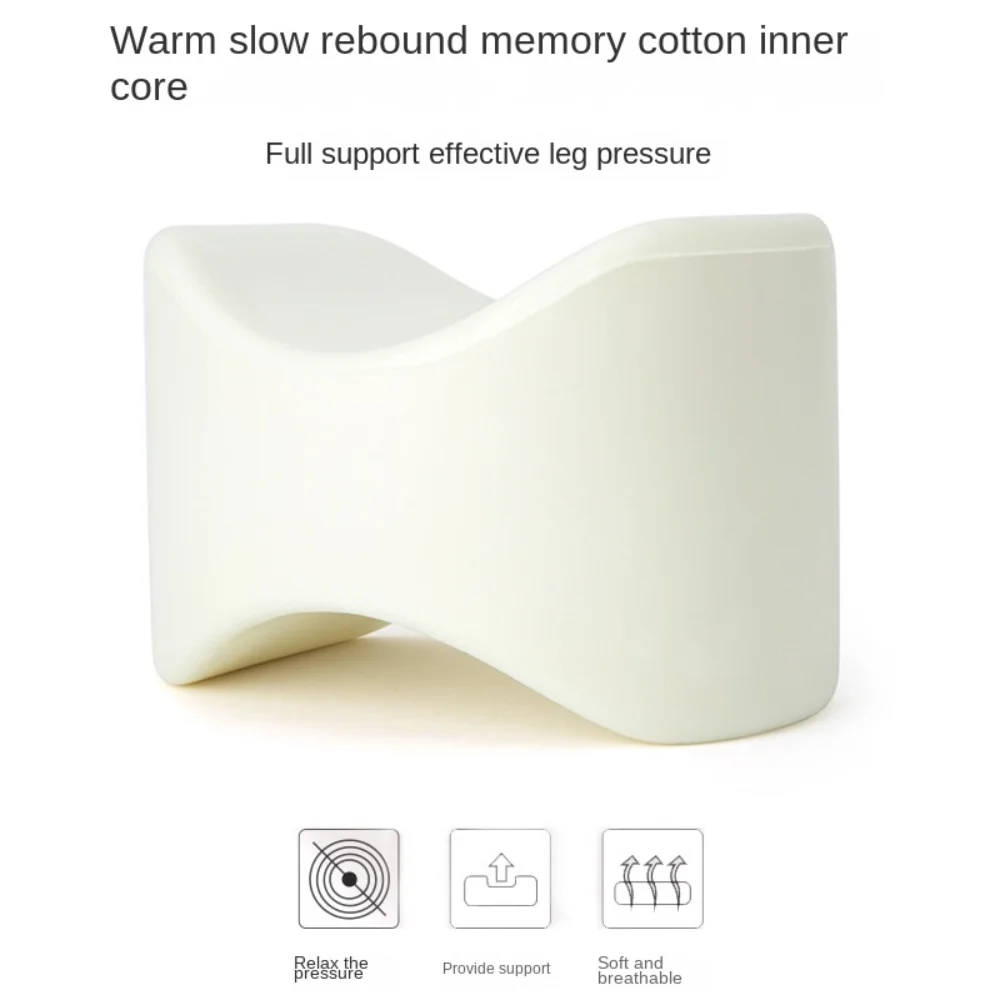 Memory Cotton Knee Pillow Comfort Surface Slow Rebound Pregnant Pillows with Strap Relief Sciatica Hip Pain Leg Pillow Home