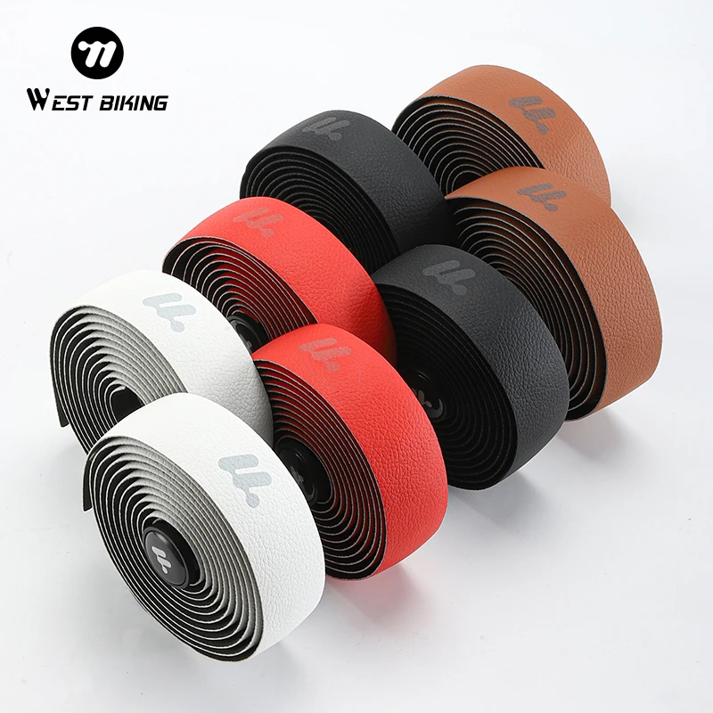 

WEST BIKING Bike Handlebar Tape Anti Slip Silicone Comfortable Wear-Resistant Shock Absorbing Handlebar Tape Bicycle Accessories