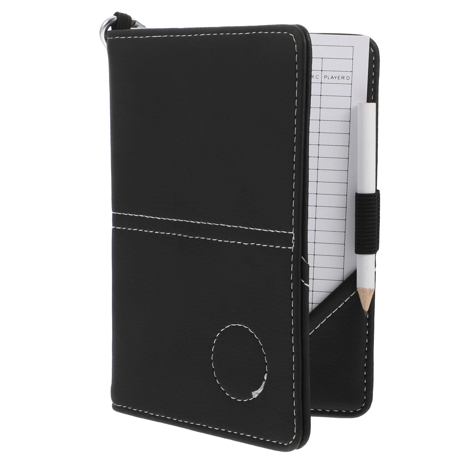 

Scorebook Scorecards Protective Cover Golfing Portable Holder Hardcover Golfs Black Record PU