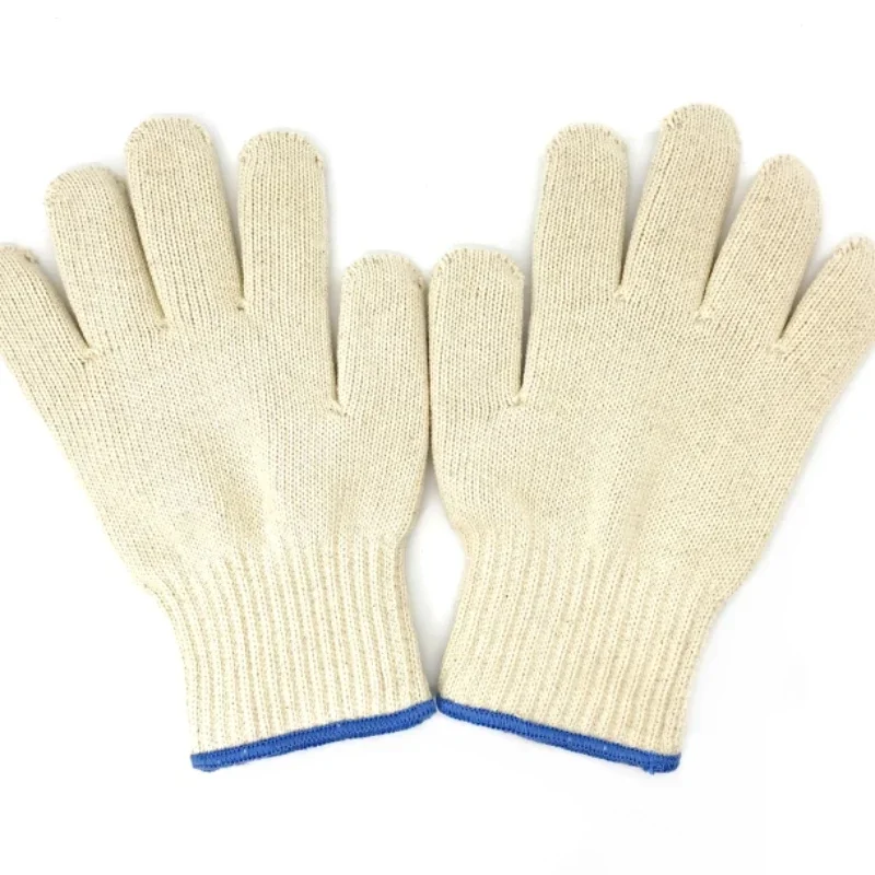 High Quality Thicken Double Cotton 500 Celsius Super Heat Resistant Anti Burn Heatproof Gloves Oven Kitchen White