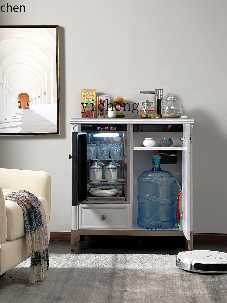 YFY  Smart Solid Wood Tea Machine Fully Automatic Integrated Living Room Advanced Water Dispenser with Cabinet
