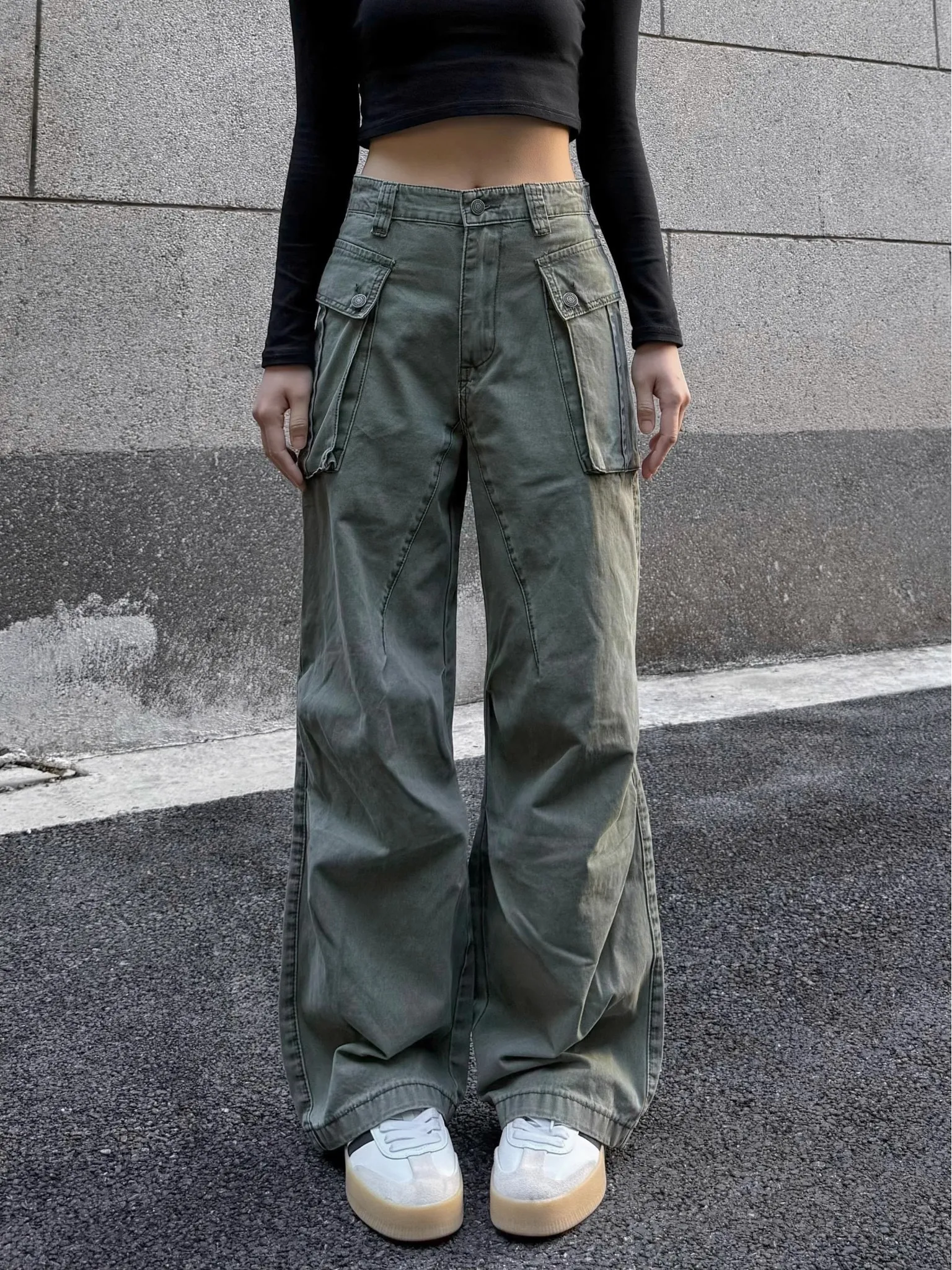 ملابس العمل الأمريكية الرجعية الجينز عادية مستقيم الساق تلاشى الدنيم orts للرجال والنساء الشباب Faion ارتداء الجينز متعدد كيت