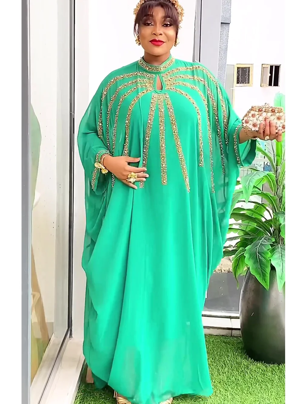 Plus Size African Party Dresses for Women Chiffon Boubou Ankara Dashiki 2 PCS Set Outfit Dubai Kaftan Abaya Robe Marocaine Femme