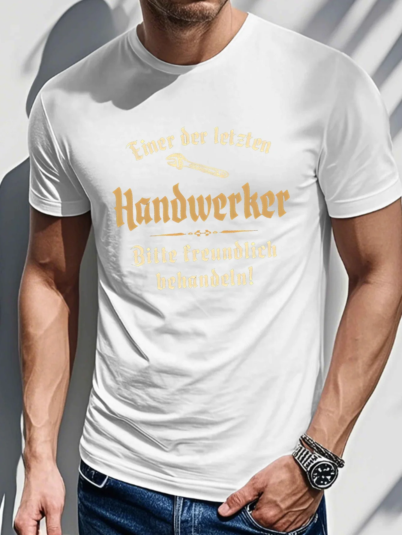 

German Craftsman MenS Summer Short Sleeve T-Shirt Regular Fit Slight Stretch Fabric