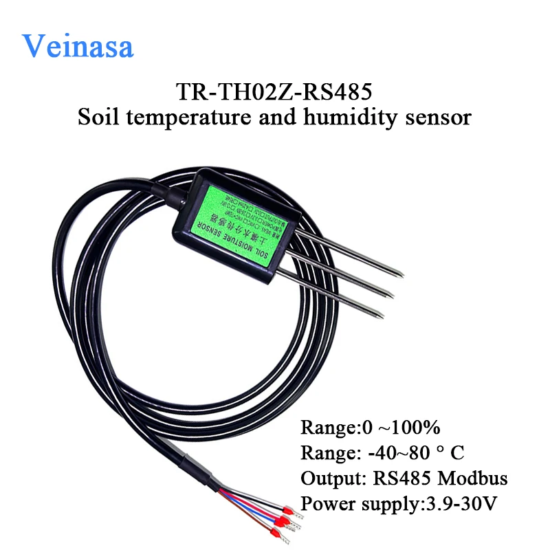 2026 New TR-TH02Z Soil Temperature & Humidity Sensor with Soil Moisture Measurement FDR Method RS485 IP68 4-20mA 0-2V
