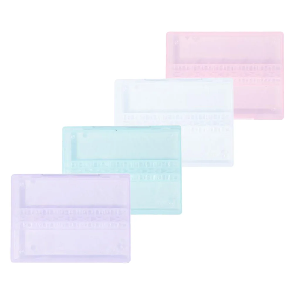 Estuche para cabezal de pulido de manicura, soporte para brocas de uñas con acabado suave, Ideal para kits de entrenamiento de uñas y accesorios de salón, 4 Uds.