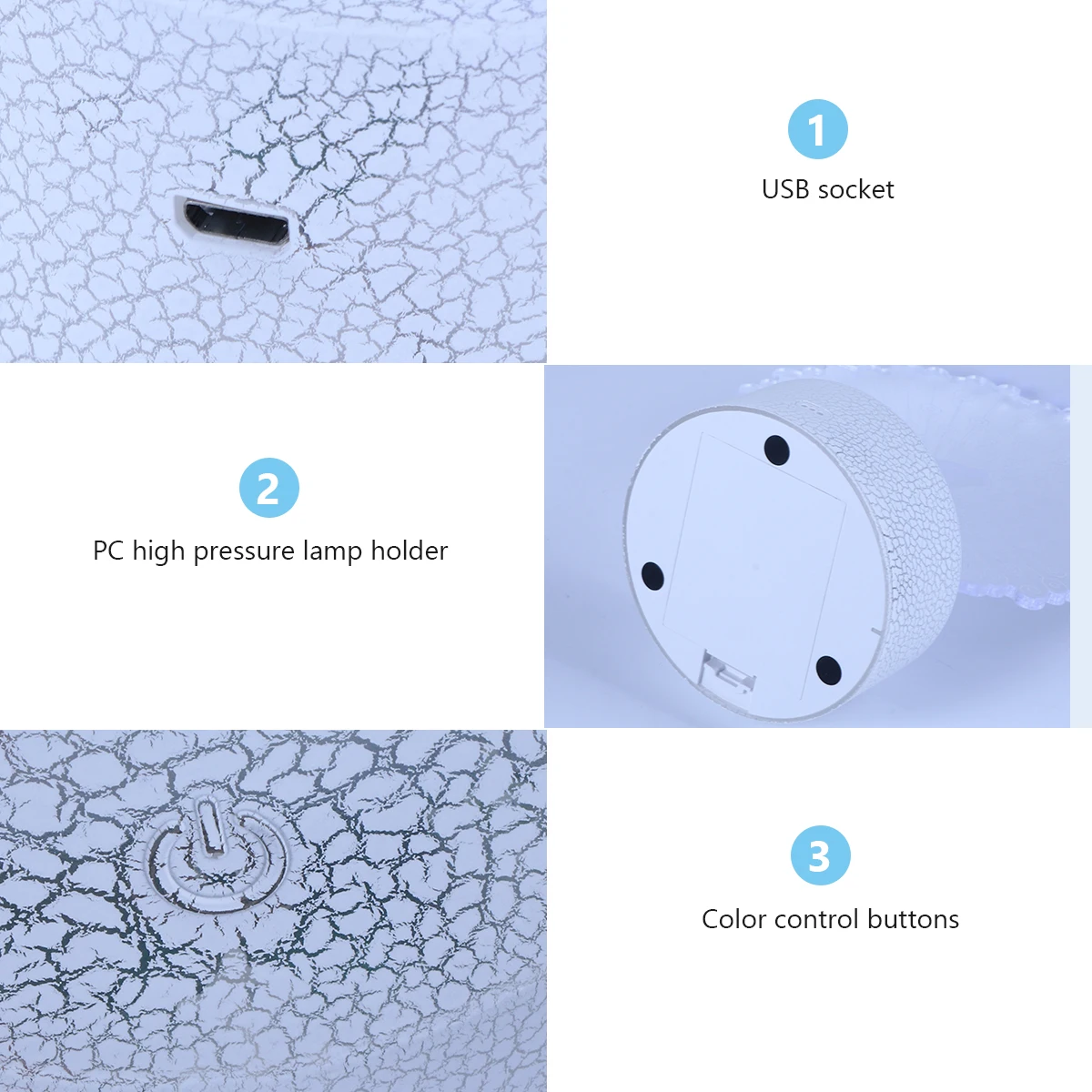 

Peacock Table Lamp Desk 3D Bedside Light Illusion Home Night Vision Outdoor LED