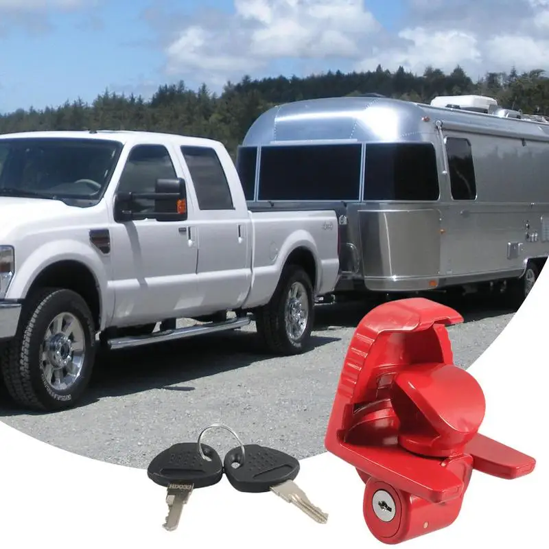 For Refer To Description  Boat Trailer Lock Adjustable RV Lock Tractor Hook Hitch Locks With Keys RV Locks For Travel Trailers