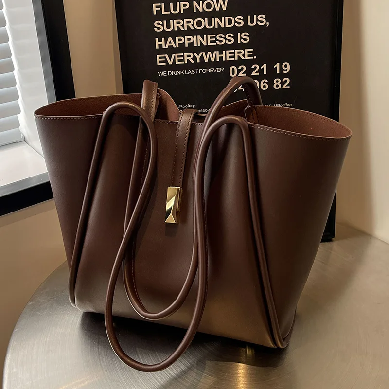 

Women Maillard Tote Bags Large Capacity Autumn Winter New Versatile Single-shoulder Bag Class Commuting Handbags Designer Bolsos