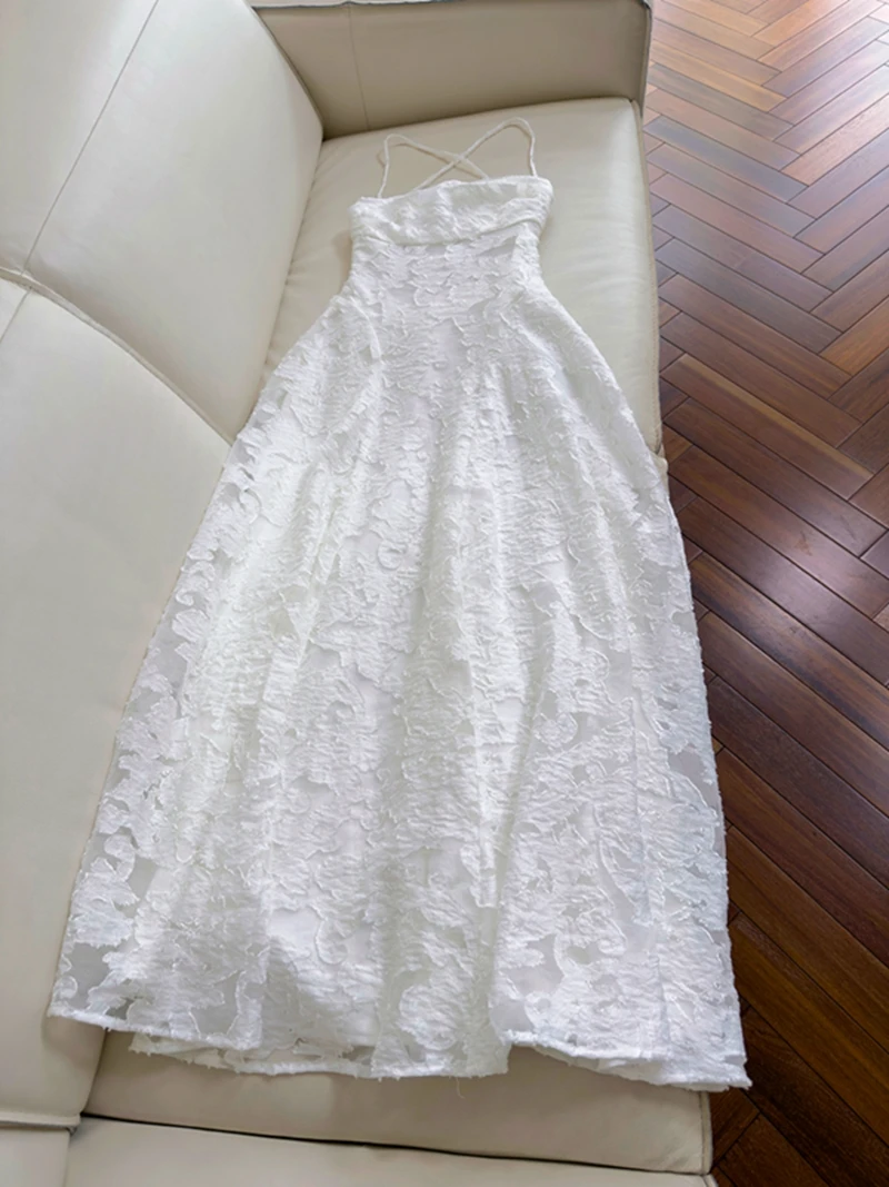 

Ele Long Floral Embroidery Off-oulder Dr for Beach Holiday And Banquet Faionable High Waist A-Line Skirt Dr