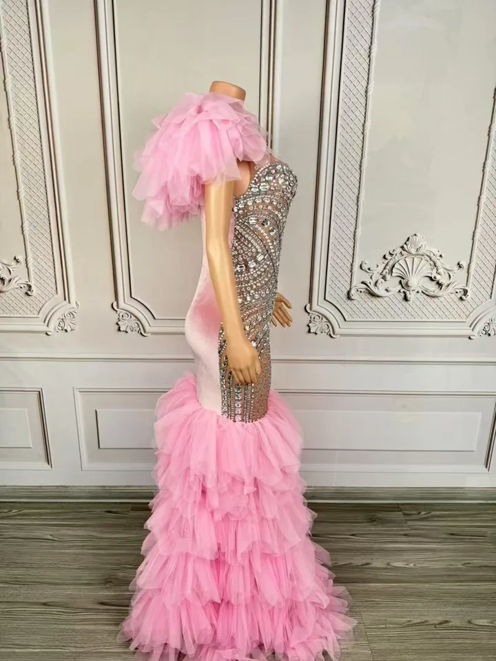 Sparkly Rhinestone Elegant Pink Rose Red Floor Length Dress Women Singer Wedding Birthday Evening Stage Wear Drag Queen Dress - AliExpress 200000532 Sparkly Rhinestone Elegant Pink Rose Red Floor Length Dress Women Singer Wedding Birthday Evening Stage Wear Drag Queen Dress - AliExpress 200000532