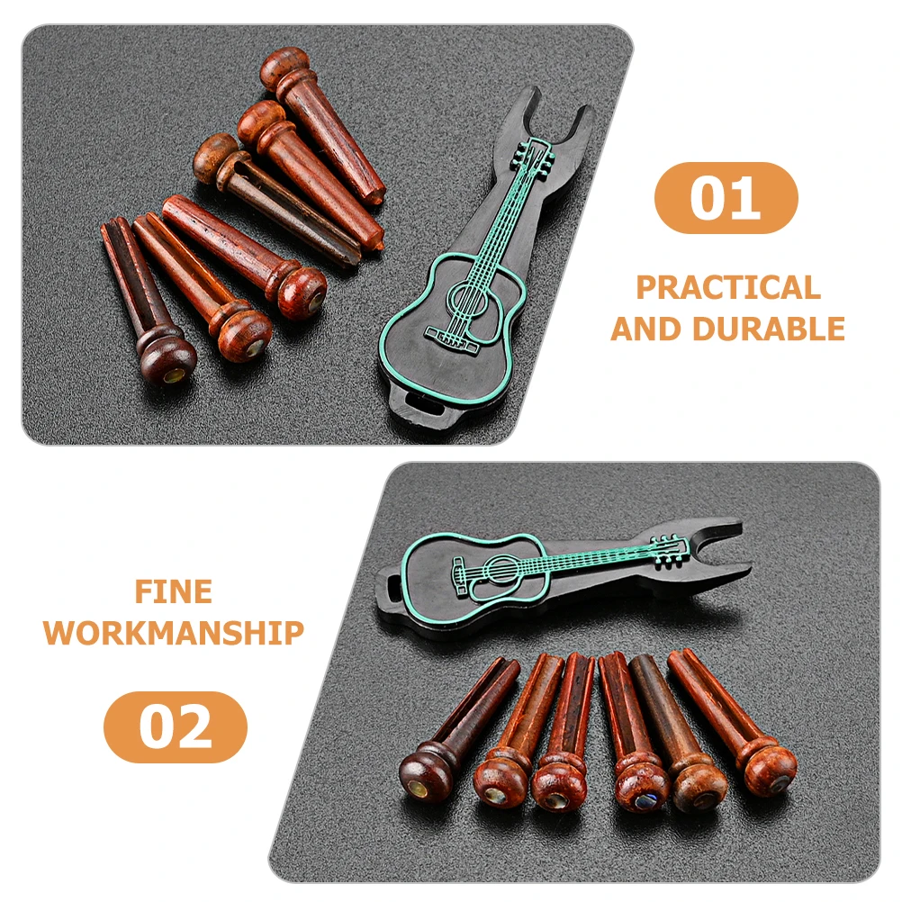 

Guitar String Set Durable Bridge Pin Puller Professional Instrument Tuning Plastic Repair Tools with