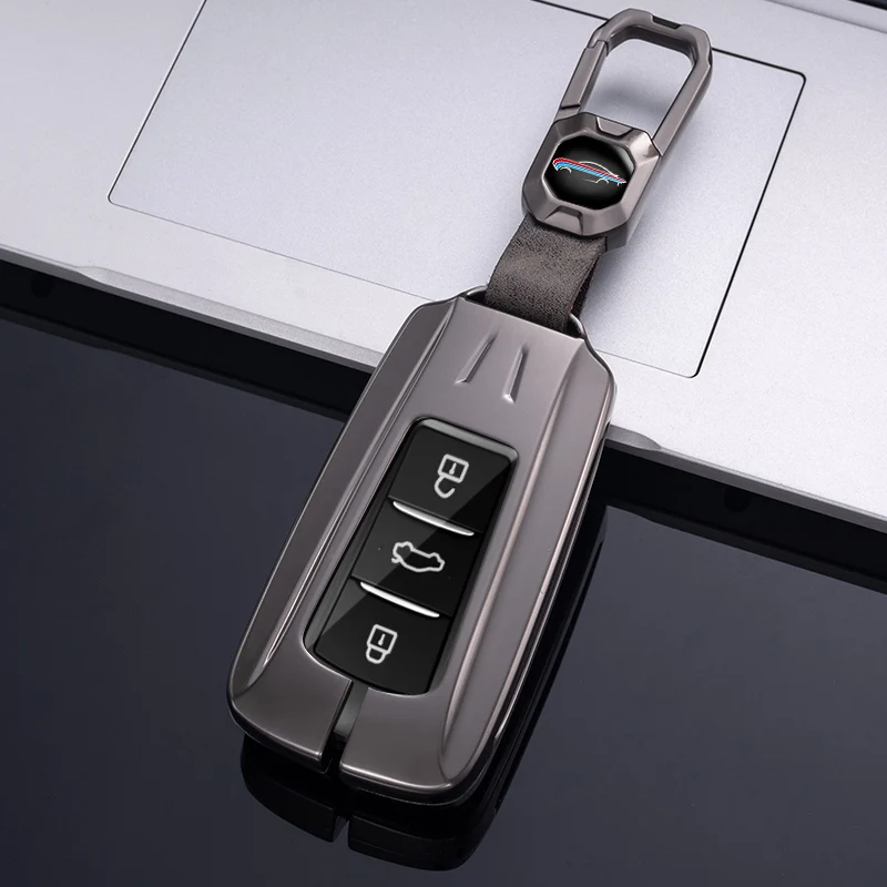

Metal Alloy Leather Car Smart Remote Key Case for DFSK Dongfeng Fengshen AX7 Key Case Car Key Fob Protective Case Auto Parts