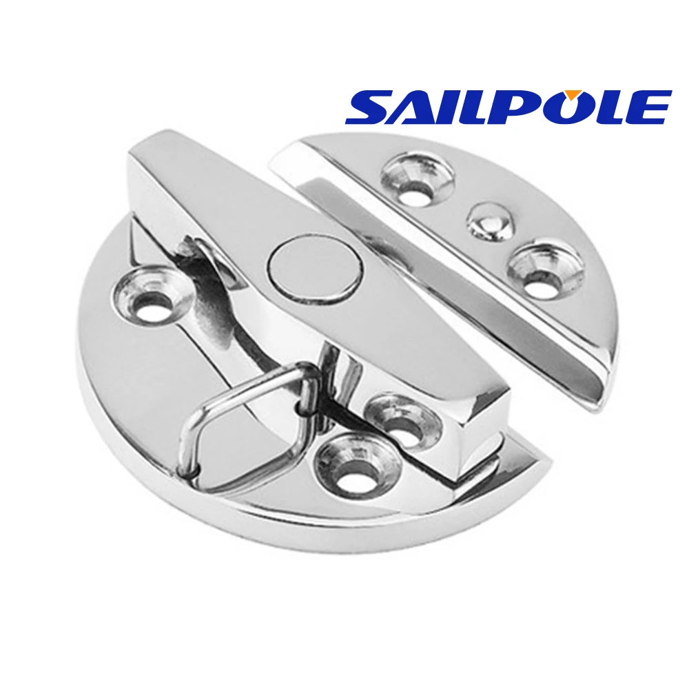 58*53mm 180° Marine Cabinet Lock 316 Stainless Steel Round Catch