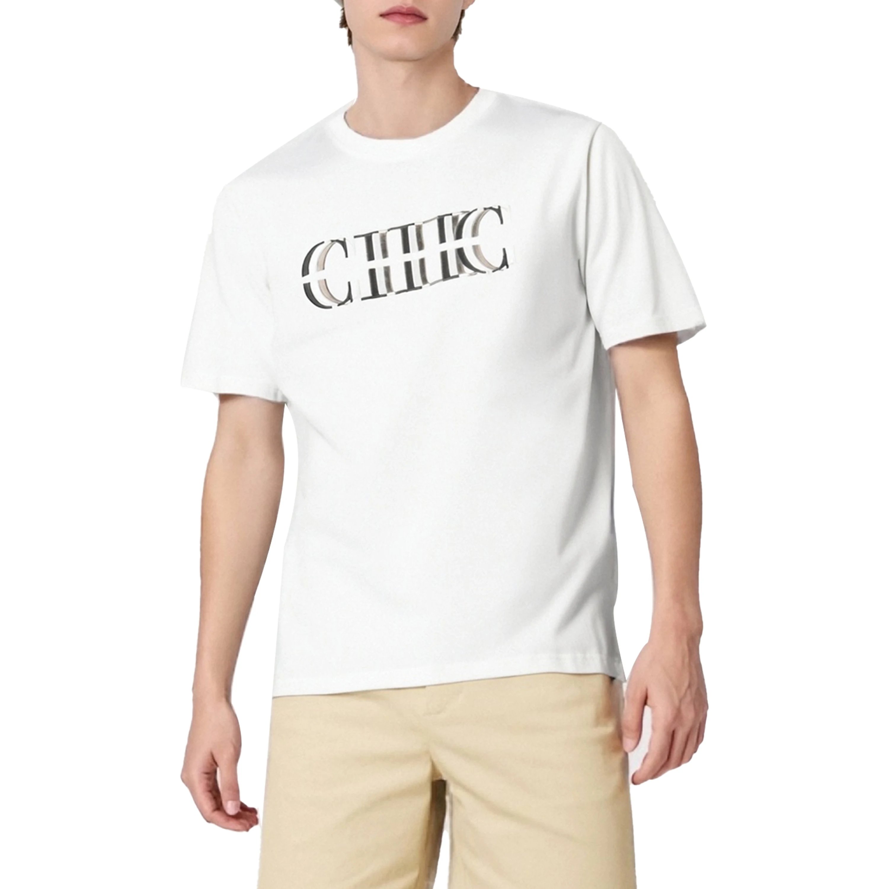 

2025 Pullover Men T Shirts Pure Cotton Summer Men's Short Sleeve O Neck Fashion Embroidery Tops Breathable White T-Shirt