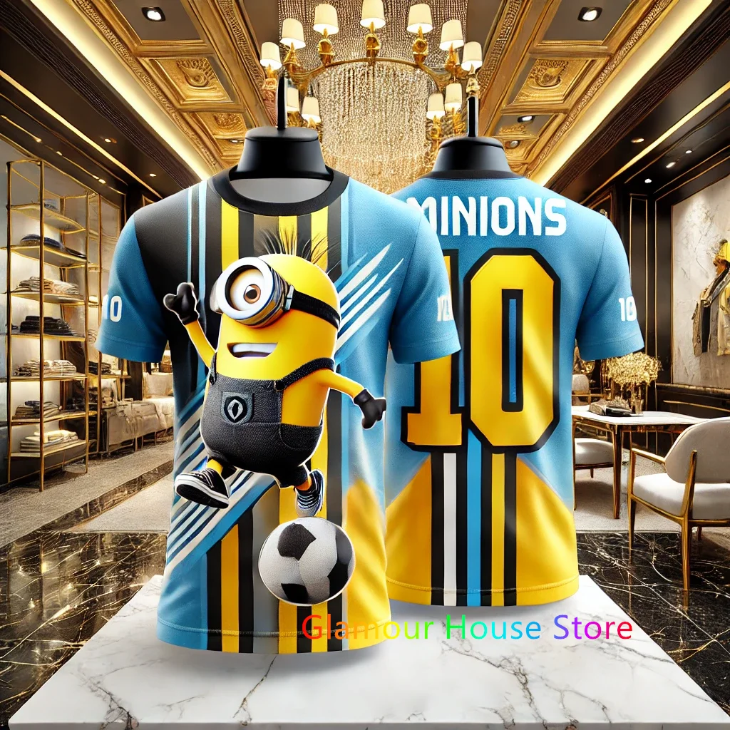 New Arriavl Luxury CHATGPT Designed Sports Short Sleeve Mens T shirt Minions 10 Soccer Jersey Training Uniform Kids/Adult Tops