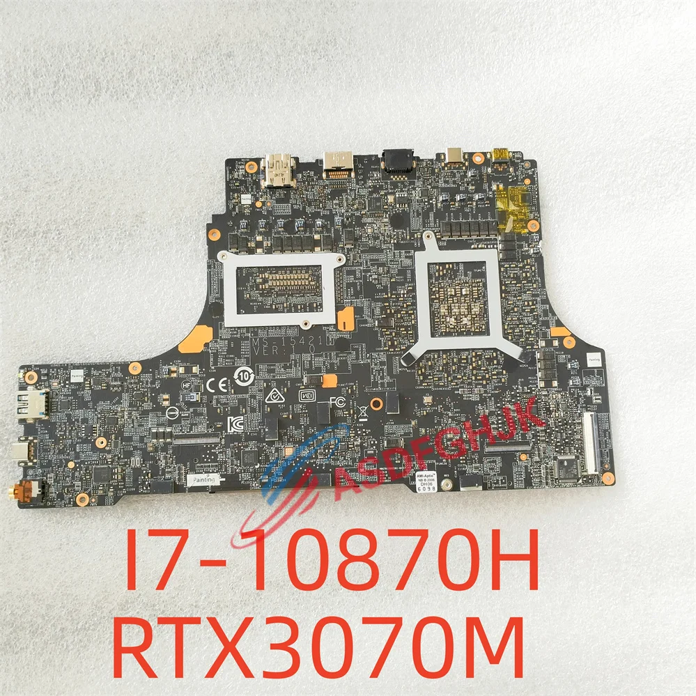 Original MS-15421 for MSI GE66 Raider Series LAPTOP MOTHERBOARD WITH I7-10870H AND RTX3070M   Test OK free shipping