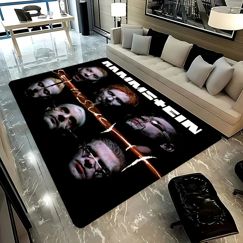 3D HD Printing Room Carpet T-Rammsteins Living Room Rugs Bedroom Sofa Doormat Kitchen Decor Mat Kid Game Non-slip Floor Alfombra