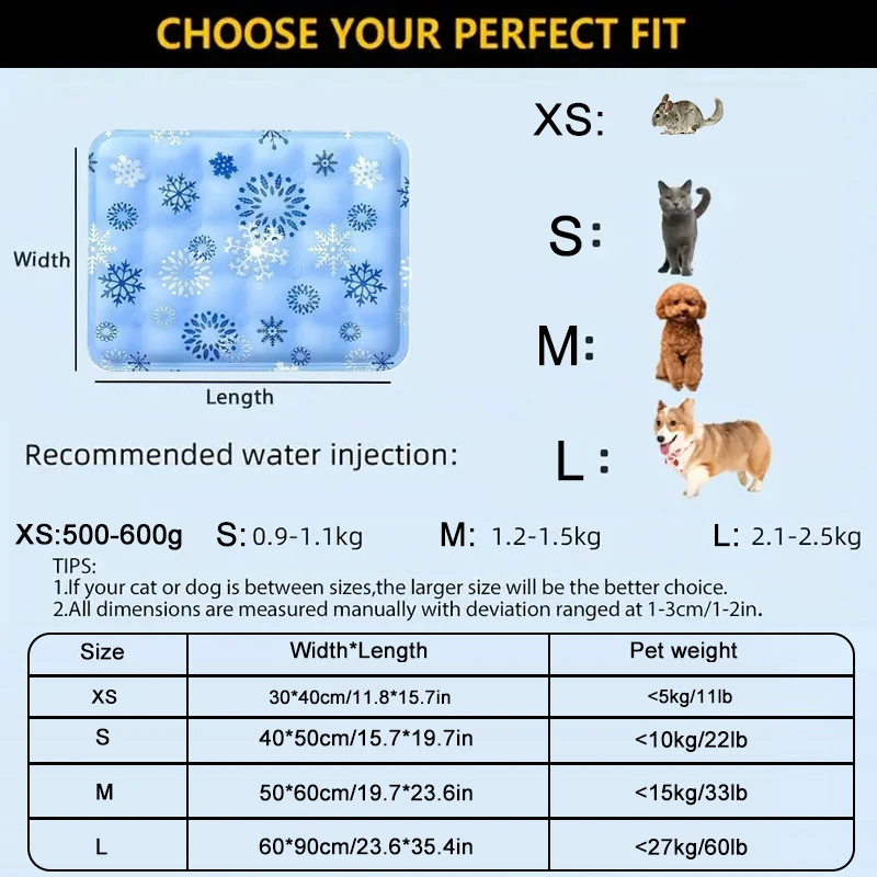 Dog Cooling Mat Summer Pet Self Cooling Pad Cat Bed Mat For Small Medium Large Dogs Indoor Dog Crate Mat Keep Your Pet Cool