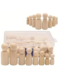 50 unfinished wooden nail doll, wooden nail doll body wooden DIY crafts, art, decoration