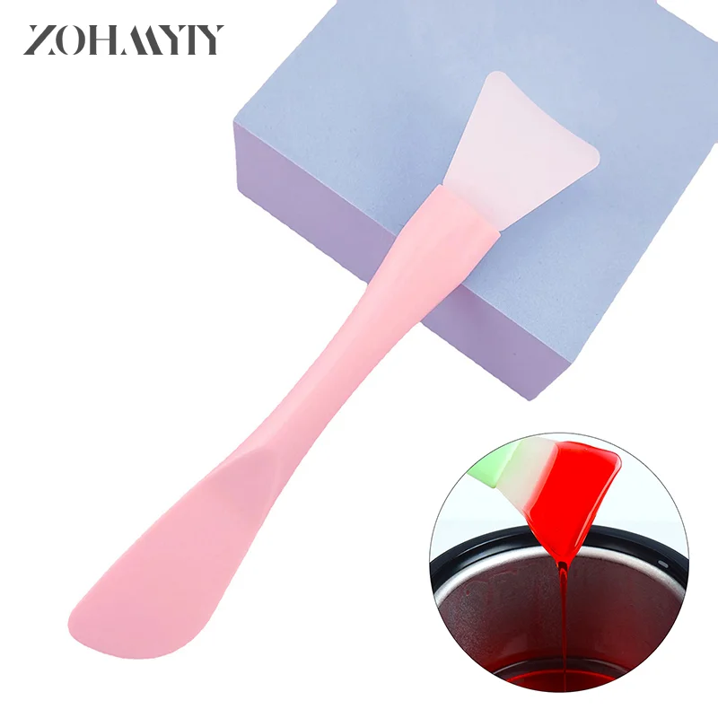 Spatules d'épilation cosmétiques en silicone à double tête, bâtonnets antiadhésifs, applicateur de mise en garde du corps, grattoir, bâtons d'application d'avertissement