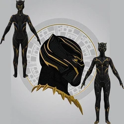 Superhero Black Kids Panther 2 Costume Cosplay Jumpsuit Zentai Adult Carnival Party Halloween Women Cosplay Shuri Costume Sets