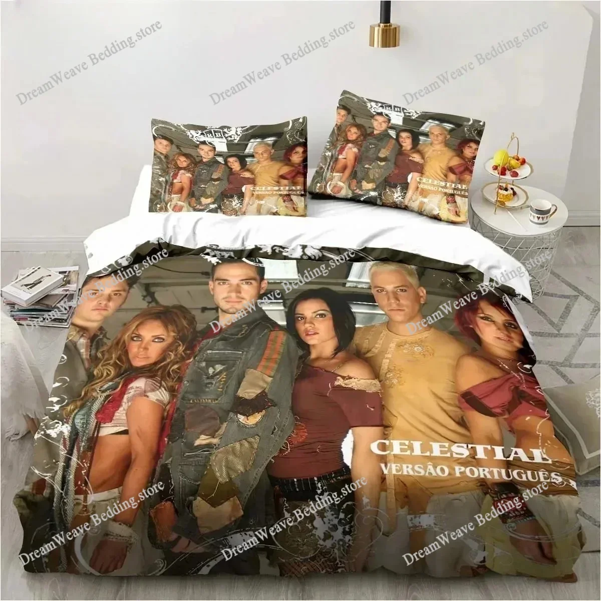 3D Print Music Band RBD Bedding Set Duvet Cover Comforter Bed Set Quilt Cover Pillowcase,King Queen Twin Size Boys Girls Adult96
