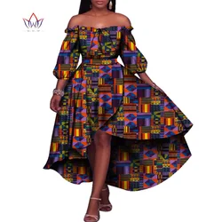 Vestidos Africanos Dashiki para Mulheres, Meia Manga Lanterna, Vestidos de Festa, Plus Size, Bazin Riche, 6XL, Impressão, Roupas Africanas, BRW, WY1886