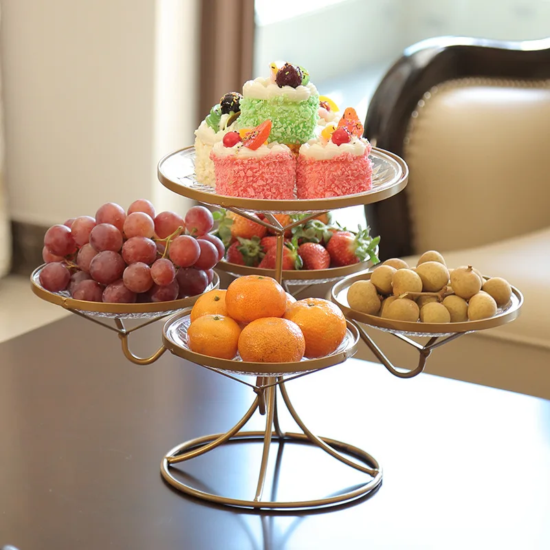 

Fruit Plate Living Room Creative Home Fruit Plate Tea Table Sugar Fruit Plate European Multi Layered Storage Containers