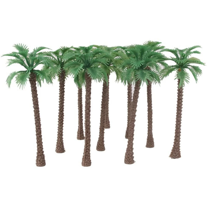 ABXE-80 Pcs Coconut Palm Model Trees/Scenery Model Plastic Artificial Layout Rainforest Diorama