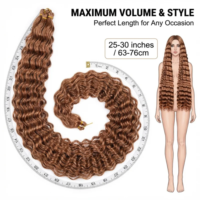 

1 комплект объемных накладных прядей для волос (наращивание волос) # 30 светло-коричневых причесок (оттенок 30 Light Brown) - для элегантных причесок, полупучков и особых случаев, таких как выпускной и свадьбы