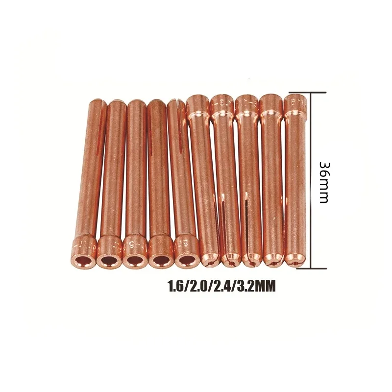 5/10pcs Argon Welding TIG Torch Consumable 1.6mm 2.0mm 2.4mm 3.2mm for WP17 WP18 WP26 TIG Tungstens Electrodes Collet