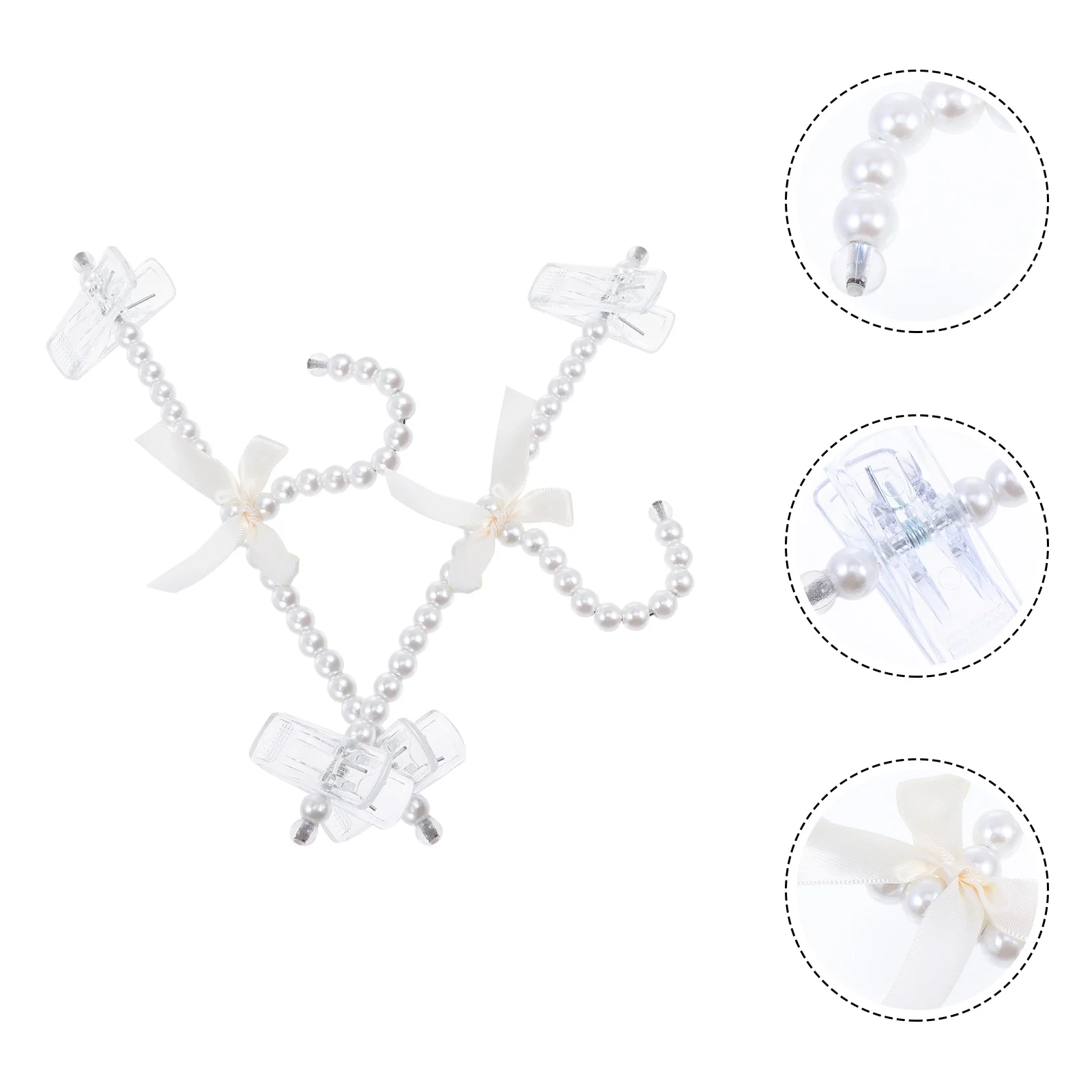 

2 Pcs Wall Hanging Pearl Hanger Baby Bride Clothes Drying Rack Plastic Hangers Display