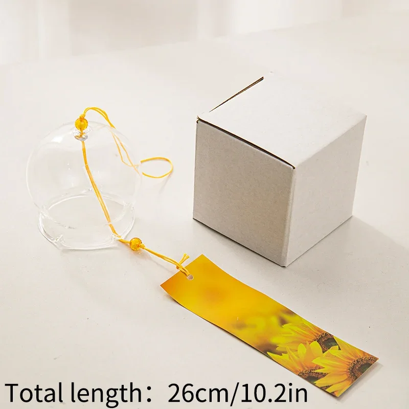 Transparent Glass Wind Chimes WIndows Wind Bell Hanging Outdoor